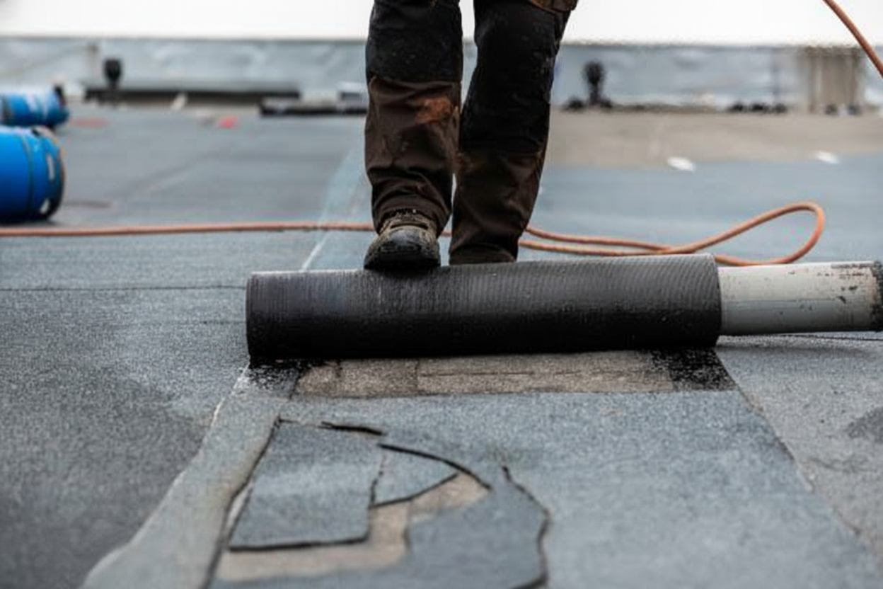 Roof Membrane Tear Repair