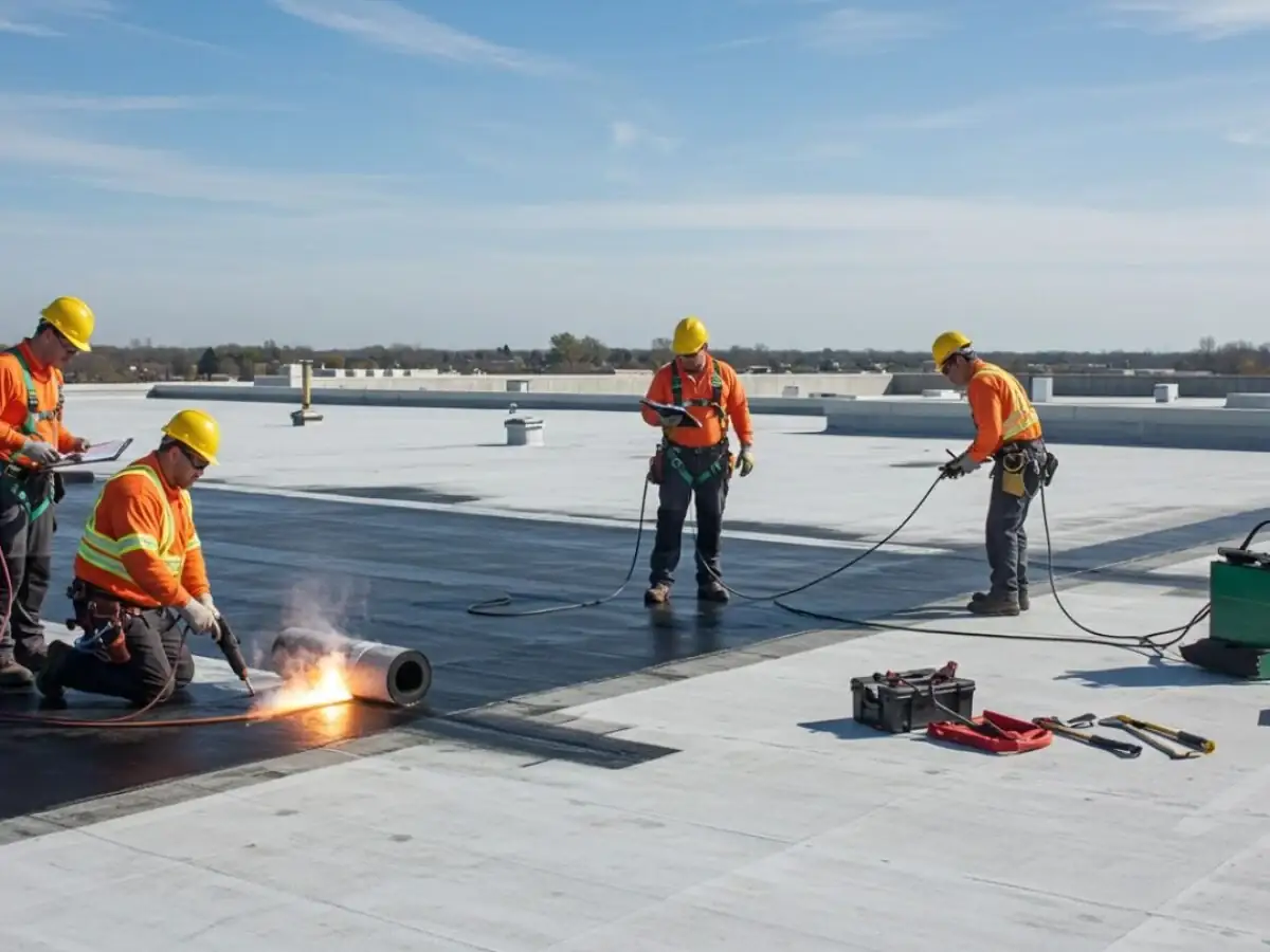 Roof Membrane Tear Repair